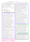 NEWSLETTER Mon 17th Aug Sun 23rd Aug 2026