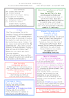 NEWSLETTER Mon 20th April Sun 26th April 2026